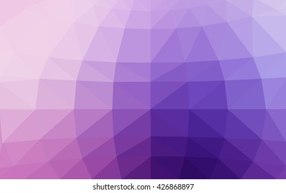 Light purple-pink polygonal illustration, which consist of triangles. Triangular design for your business. Geometric background in Origami style with gradient.