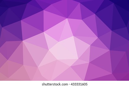 Light purple-pink polygonal illustration, which consist of triangles. Triangular design for your business. Geometric background in Origami style with gradient.