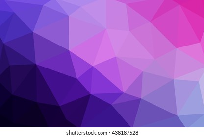 Light purple-pink polygonal illustration, which consist of triangles. Triangular design for your business. Geometric background in Origami style with gradient.
