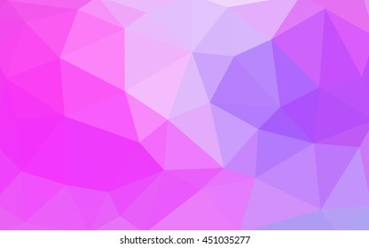 Light purple-pink polygonal illustration, which consist of triangles. Triangular design for your business. Geometric background in Origami style with gradient.