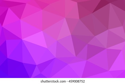 Light purple-pink polygonal illustration, which consist of triangles. Triangular design for your business. Geometric background in Origami style with gradient.