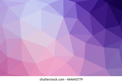 Light purple-pink polygonal illustration, which consist of triangles. Triangular design for your business. Geometric background in Origami style with gradient.