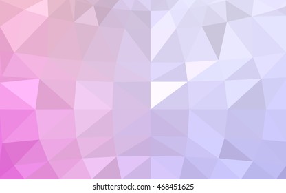 Light purple-pink polygonal illustration, which consist of triangles. Triangular design for your business. Geometric background in Origami style with gradient.
