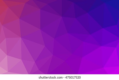 Light purple-pink polygonal illustration, which consist of triangles. Triangular design for your business. Geometric background in Origami style with gradient.