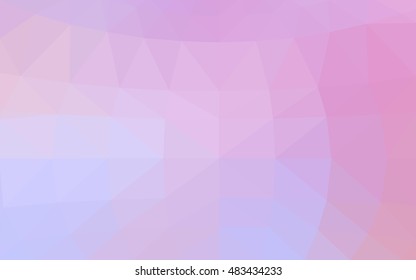 Light purple-pink polygonal illustration, which consist of triangles. Triangular design for your business. Geometric background in Origami style with gradient.