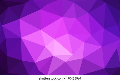 Light purple-pink polygonal illustration, which consist of triangles. Triangular design for your business. Geometric background in Origami style with gradient.