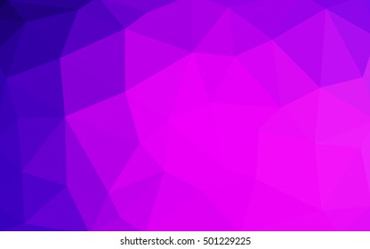 Light purple-pink polygonal illustration, which consist of triangles. Triangular design for your business. Geometric background in Origami style with gradient.