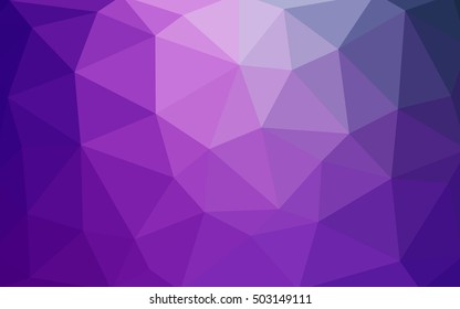 Light purple-pink polygonal illustration, which consist of triangles. Triangular design for your business. Geometric background in Origami style with gradient.