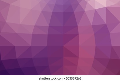 Light purple-pink polygonal illustration, which consist of triangles. Triangular design for your business. Geometric background in Origami style with gradient.