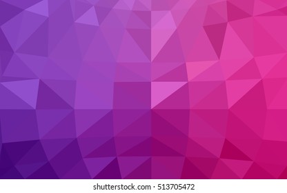 Light purple-pink polygonal illustration, which consist of triangles. Triangular design for your business. Geometric background in Origami style with gradient.