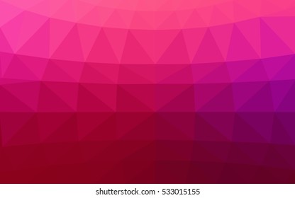 Light purple-pink polygonal illustration, which consist of triangles. Triangular design for your business. Geometric background in Origami style with gradient.
