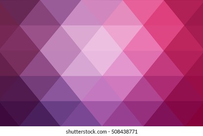 Light purple-pink triangle mosaic background. Brand-new colored illustration in blurry style with gradient. The completely new template can be used for your brand book.