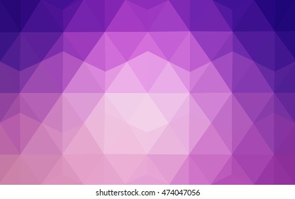 Light purple-pink triangle mosaic template. A sample with polygonal shapes. Brand-new style for your business design.