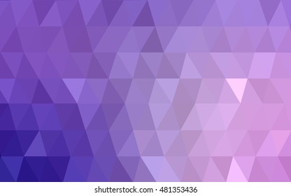Light purple-pink triangle mosaic template. A vague abstract illustration with gradient. A completely new template for your business design.