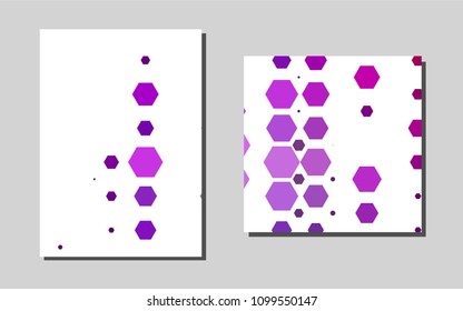 Light Purplevector background for presentations. Glitter abstract design concept with text box. Pattern for beautiful business cards, folders.