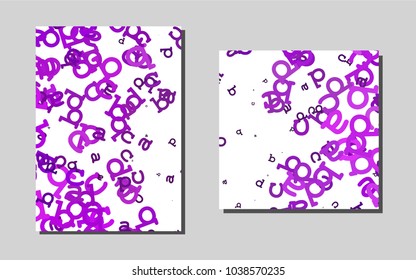 Light Purplevector brochure for ui, ux design. Beautiful colored sample in A4 size. Beautiful design for cover of notepads.