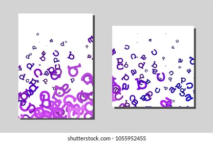 Light Purplevector brochure for ui, ux design. Modern abstract design concept with colorful gradient. Completely new template for your brand book.