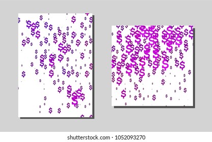 Light Purplevector cover for Envelopes. Beautiful colored sample in A4 size. Pattern for beautiful business cards, folders.