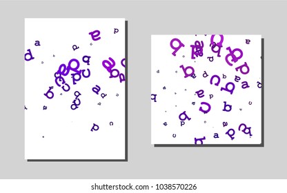 Light Purplevector cover for Envelopes. Blurred decorative design in abstract style with textbox. New design for a poster, banner of your website.