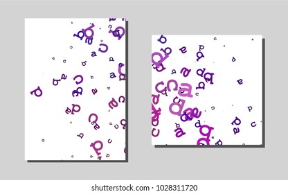 Light Purplevector cover for Envelopes. Glitter abstract design concept with text box. Pattern for beautiful business cards, folders.