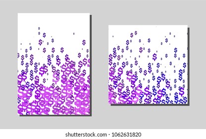 Light Purplevector cover for Envelopes. Modern abstract design concept with colorful gradient. Beautiful design for cover of notepads.