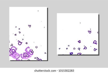 Light Purplevector cover for Envelopes. Web interface on abstract background with colorful gradient. Pattern can be used as a template for calendars.