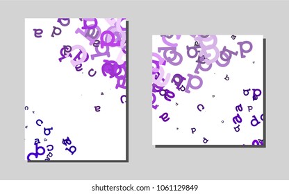 Light Purplevector layout for Leaflets. Abstract booklet on colored background with gradient. Completely new template for your brand book.