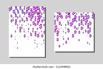 Light Purplevector layout for Leaflets. Beautiful colored sample in A4 size. Completely new template for your brand book.