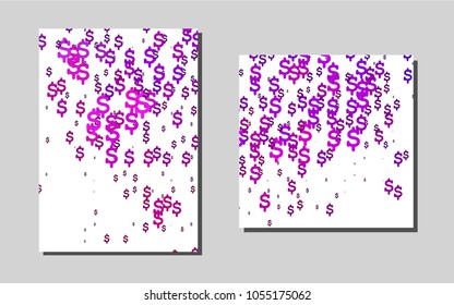 Light Purplevector layout for Leaflets. Booklet with textbox on colorful abstract background. Completely new template for your brand book.