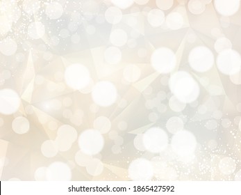 Light radiant sun vector design frame. Stylish beige and gold glitter card. Bokeh clouds card. Sparkling texture.Trendy wedding invitation. Glamour fairytale elegant decoration. Fantasy pastel color