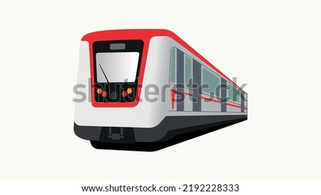 Light rail or light rail transit (LRT) vector illustration