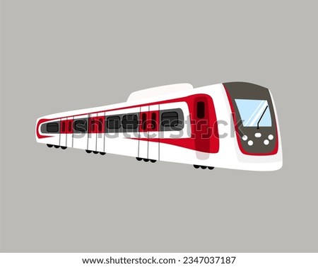 Light rail or light rail transit (LRT) vector illustration