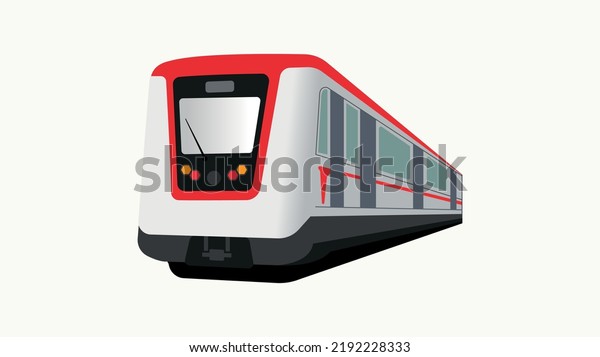 Light rail or light rail transit (LRT)
vector illustration