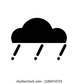 Light rain icon in black solid style
