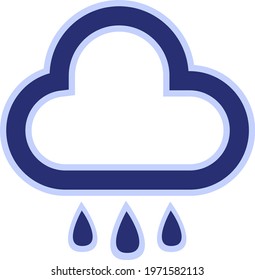 Light rain, icon illustration, vector on white background
