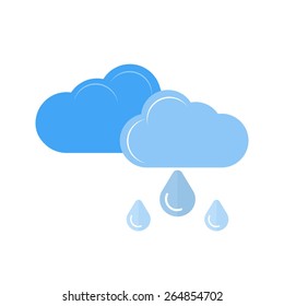 Light Rain vector image recommended for use in web applications, mobile applications, and print media.