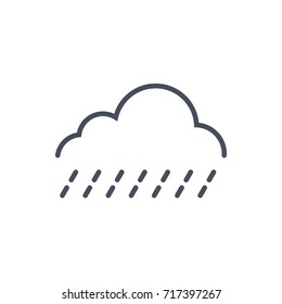 Light Rain Weather Icon Climate Forecast Concept Vector Illustration