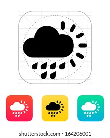 Light rain weather icon. Vector illustration.