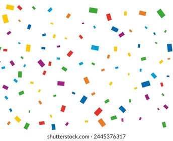 Light rainbow glitter confetti background. Colored festive texture