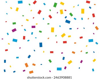 Light rainbow glitter confetti background. Colored festive texture