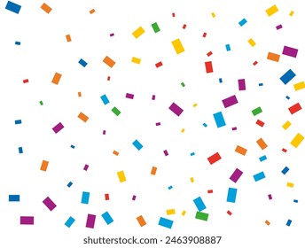 Light rainbow glitter confetti background. Colored festive texture