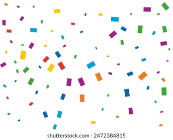 Light rainbow glitter confetti background. Colored festive texture