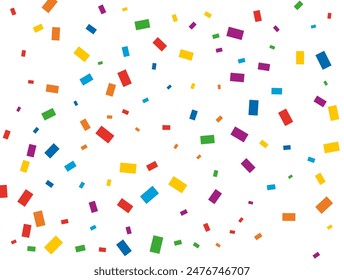 Light rainbow glitter confetti background. Colored festive texture