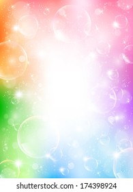 Light rainbow sky background