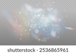 The light of Rainbow and white dust. Bokeh light effect background png. A gorgeous Christmas glowing dust background. A beautiful Rainbow flickering glow with confetti bokeh light and crystal flare.	
