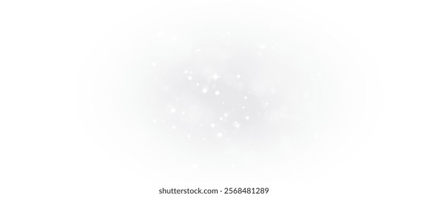 Light of Rainbow and white dust. Magic Dust in the night sky. Christmas Bokeh Lights. Bokeh light effect background png. Holiday Designs for poster, postcard on a transparent background, png. Holiday 