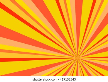 Light Ray Burst Abstract Background Orange Vector Illustration