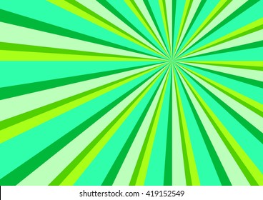 Light Ray Burst Abstract Background Green Vector Illustration