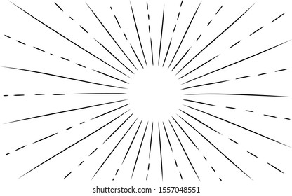 light ray. Hand Drawn vector illustration