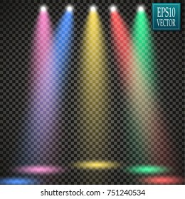 Light ray isolated on a transparent background. Vector illustration